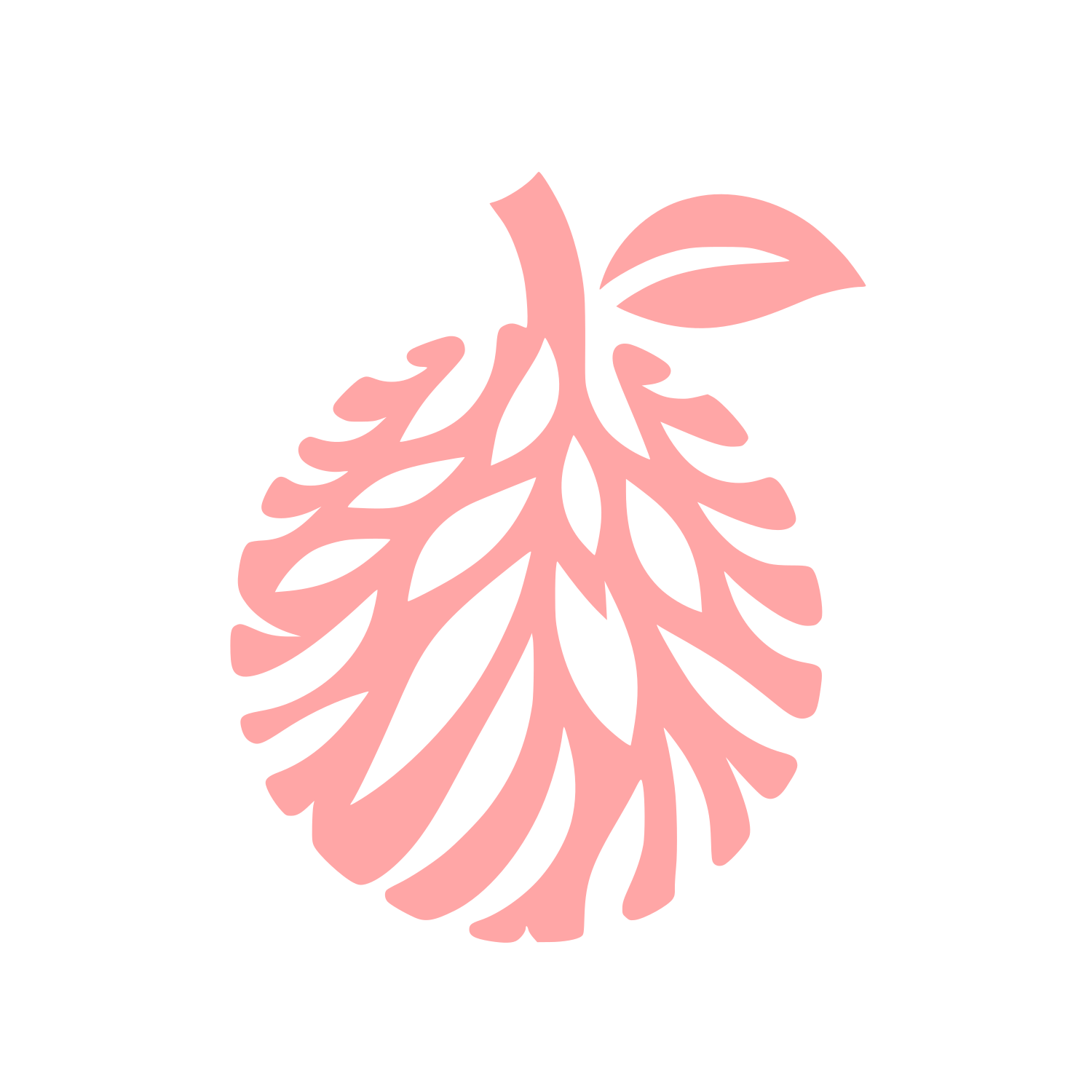 Leafy Logo Design #ffa6a6