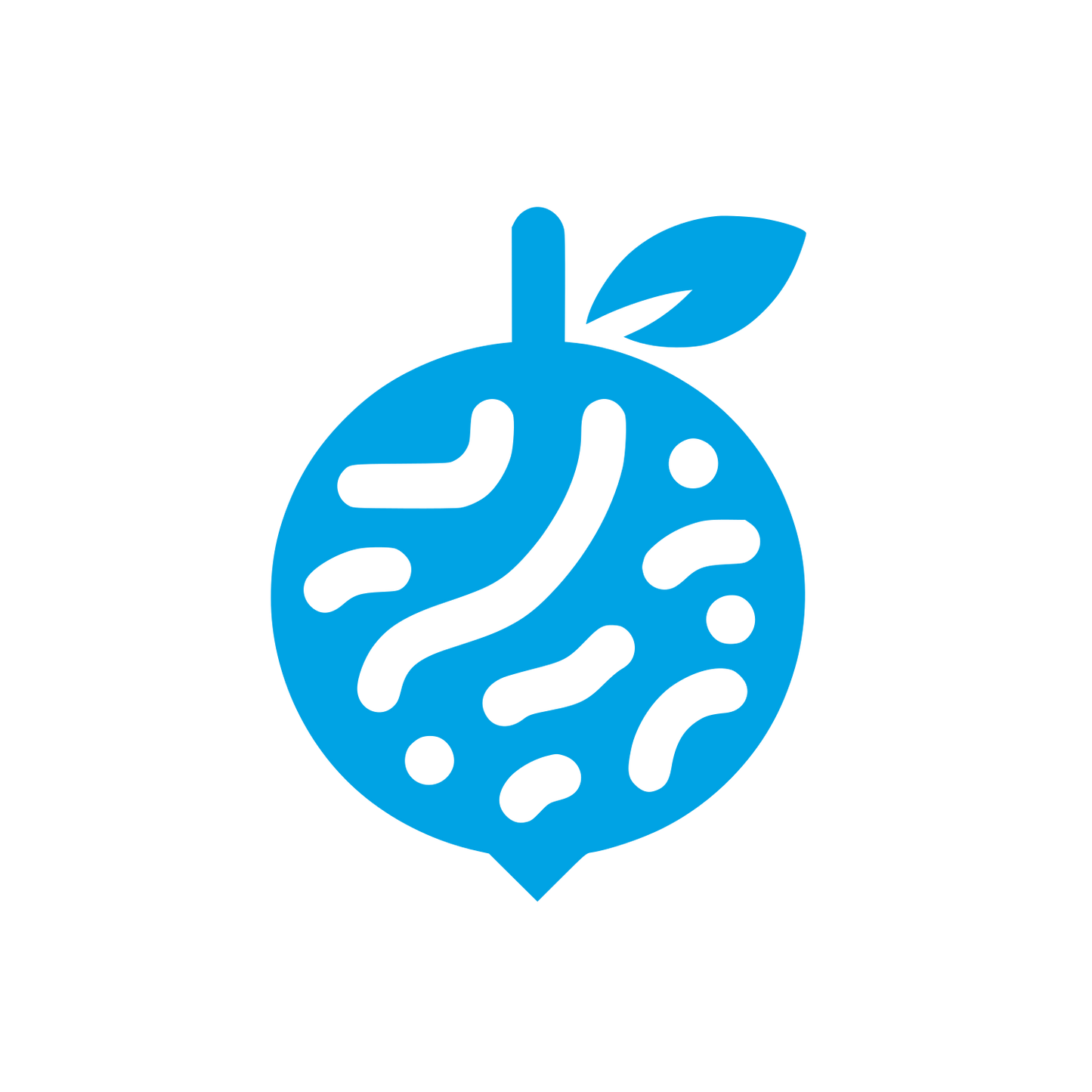 Fruit Tree Logo Design #00a3e4