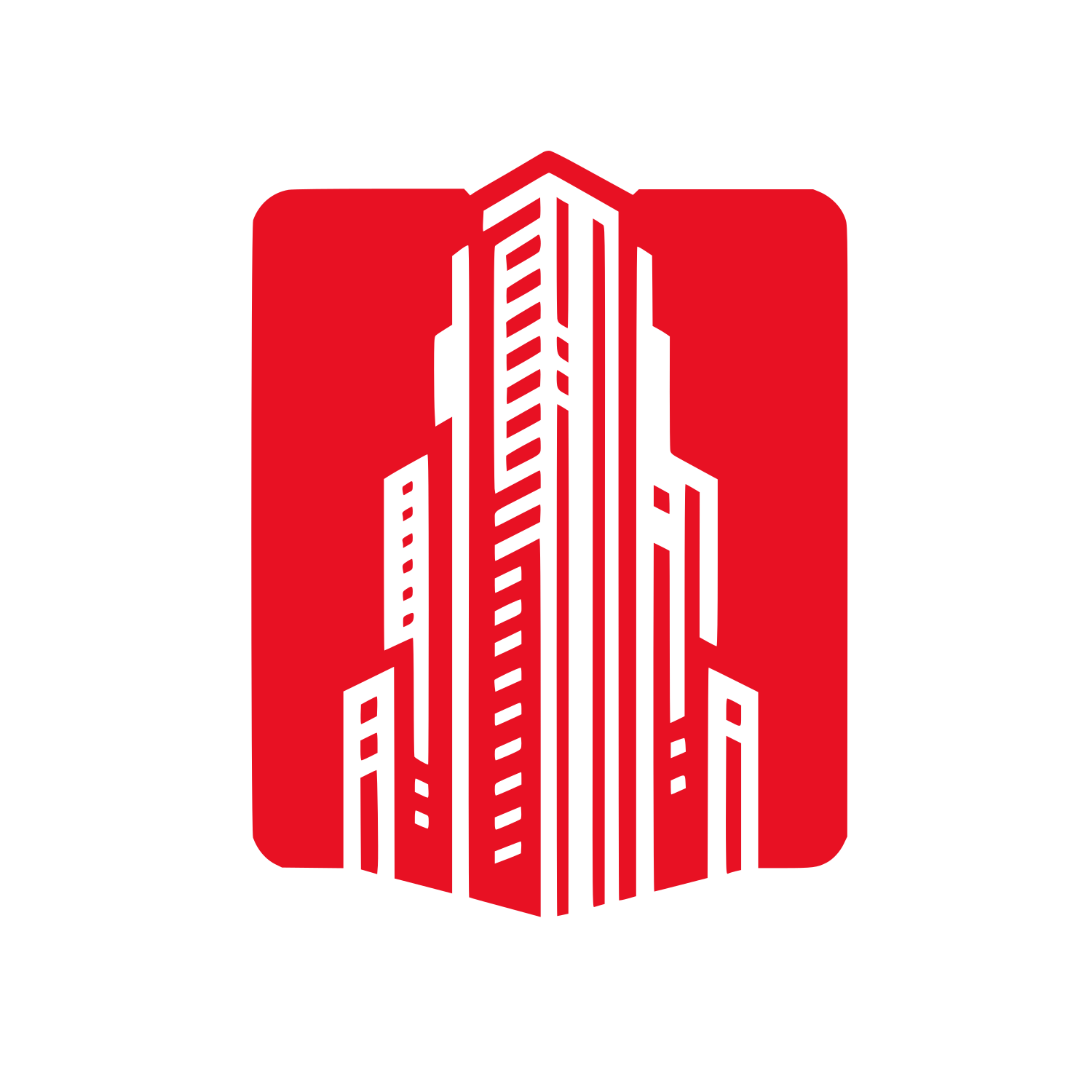 Skyscraper Buildings Logo #E81123