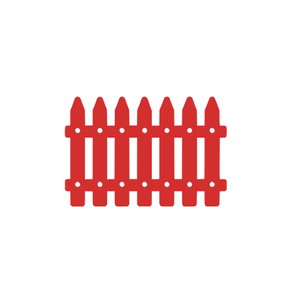 Picket Fence Logo #D32F2F