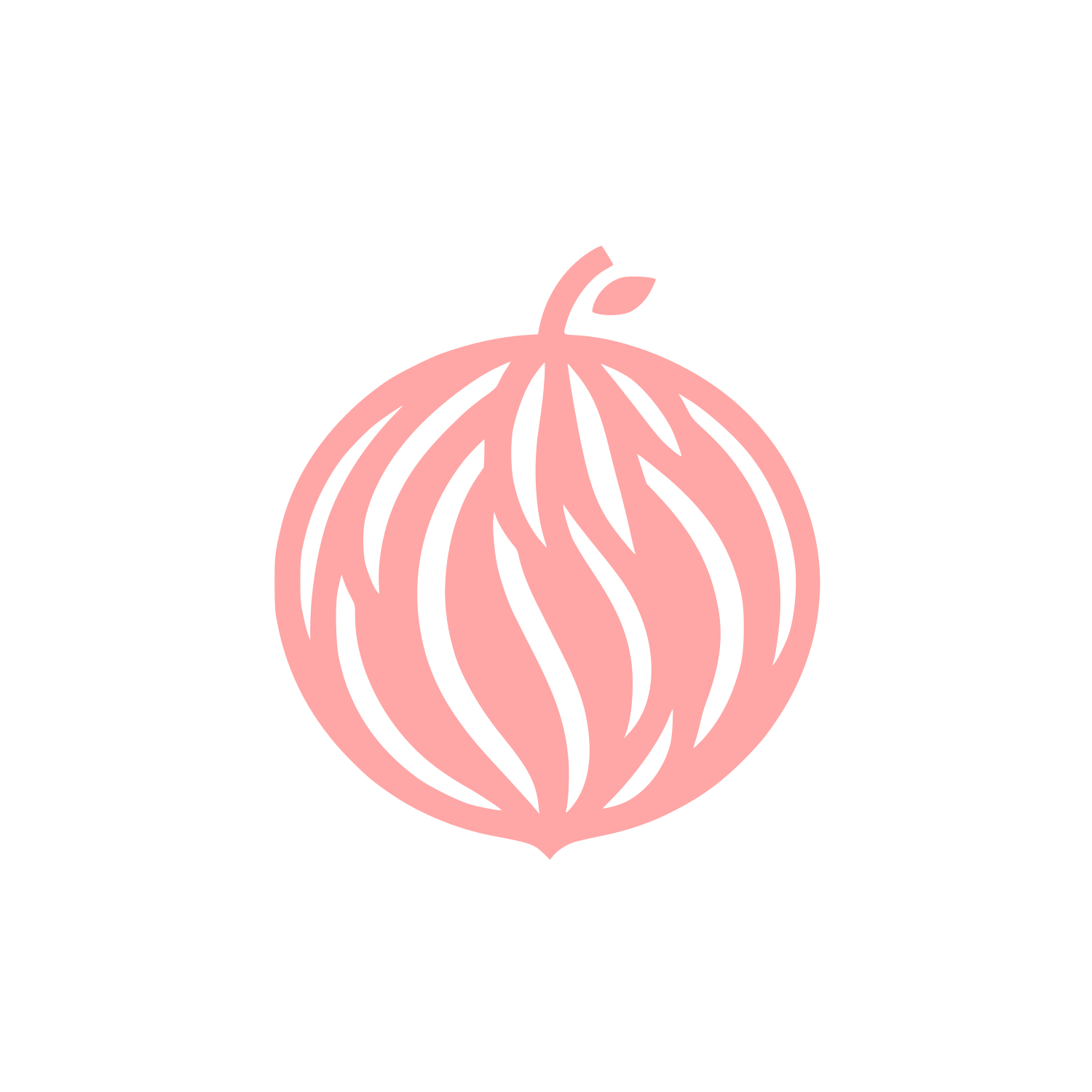 Leafy Fruit Logo #ffa6a6