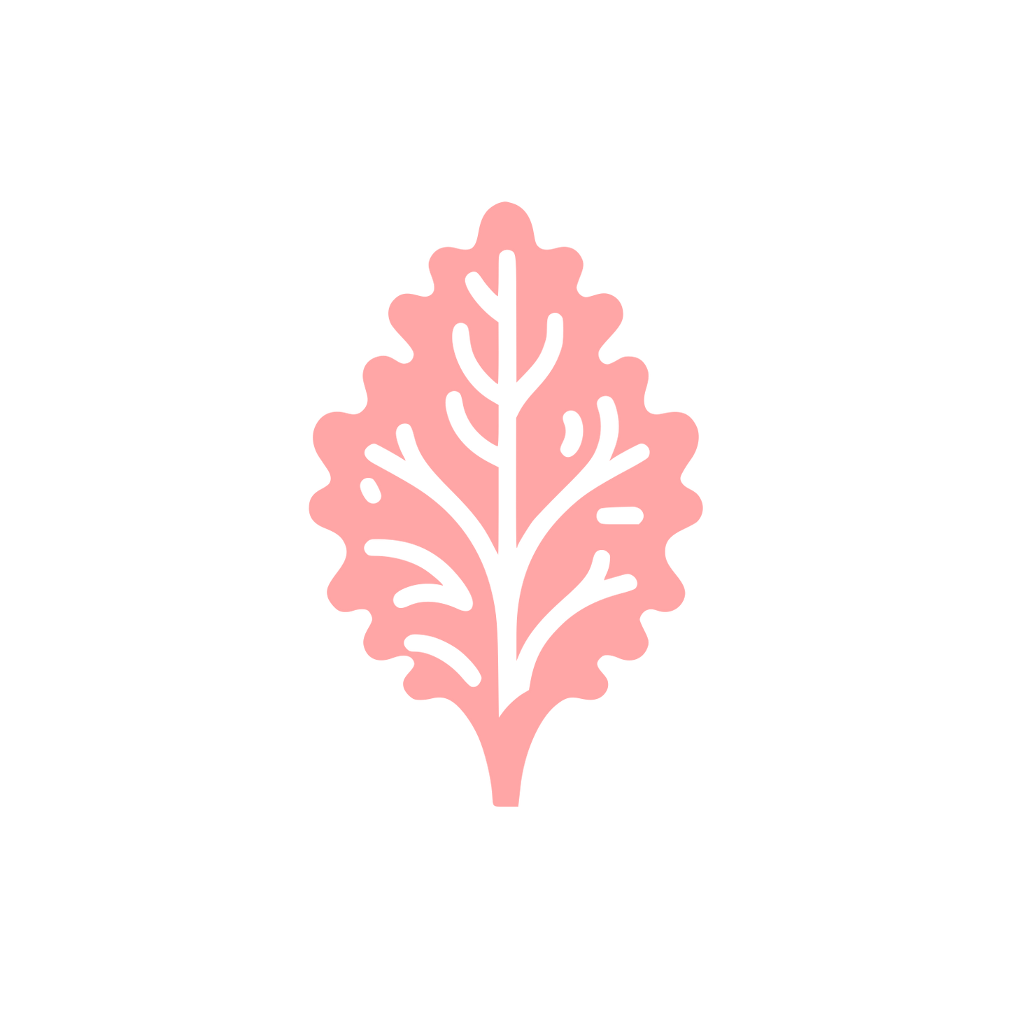 Leaf Shape Logo #ffa6a6