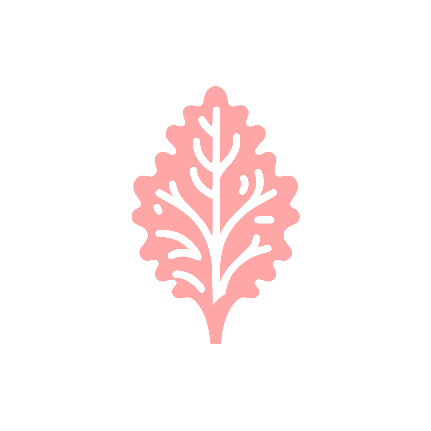 Leaf Shape Logo #ffa6a6