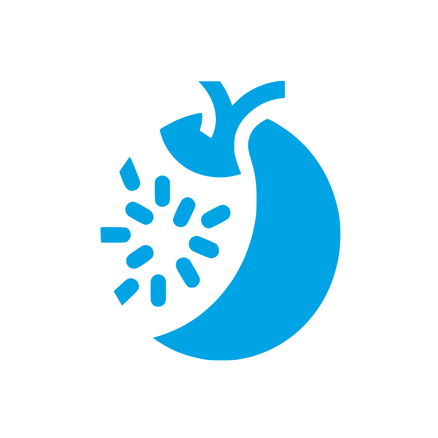 Logo of a Plant #00a3e4