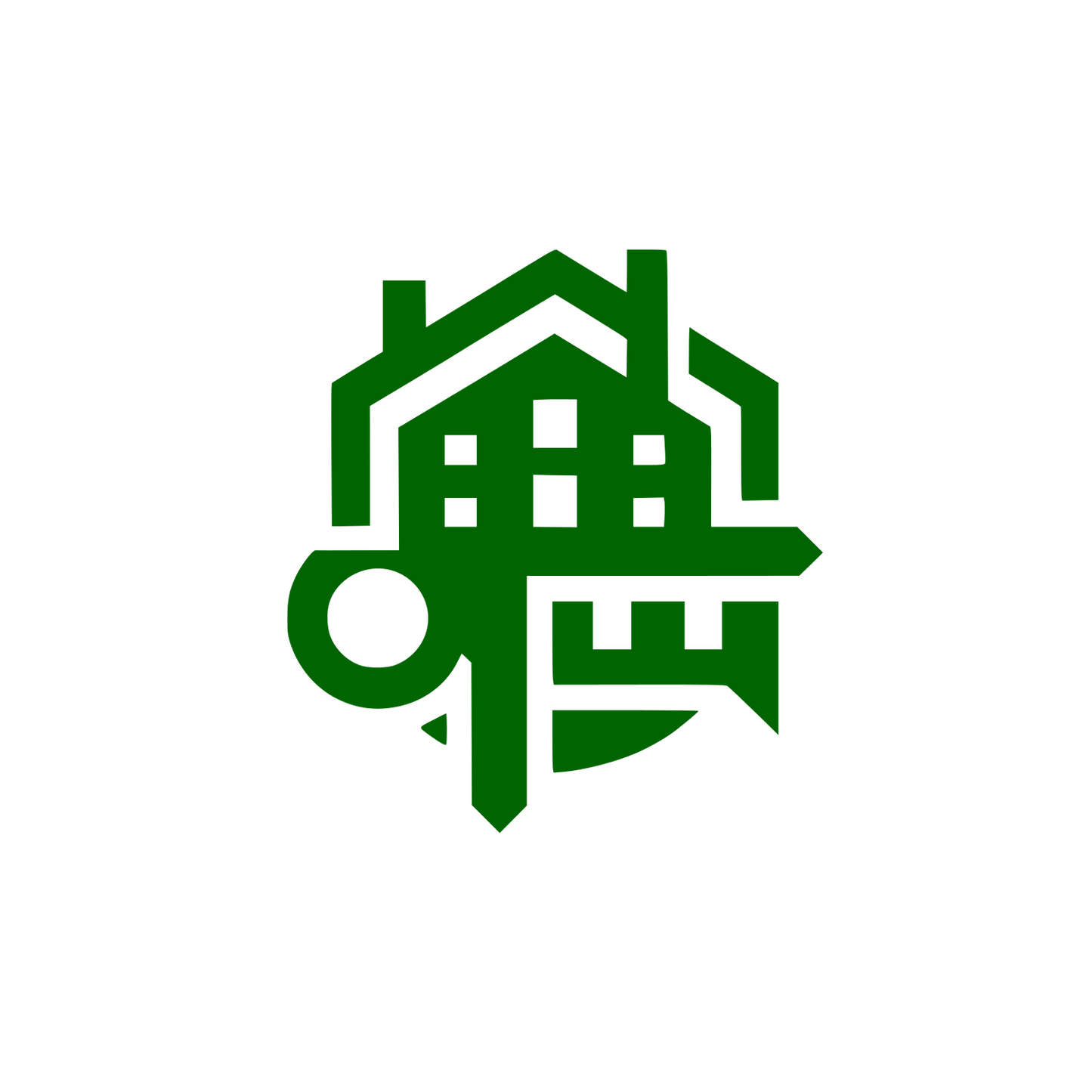 Building Key Logo #006400
