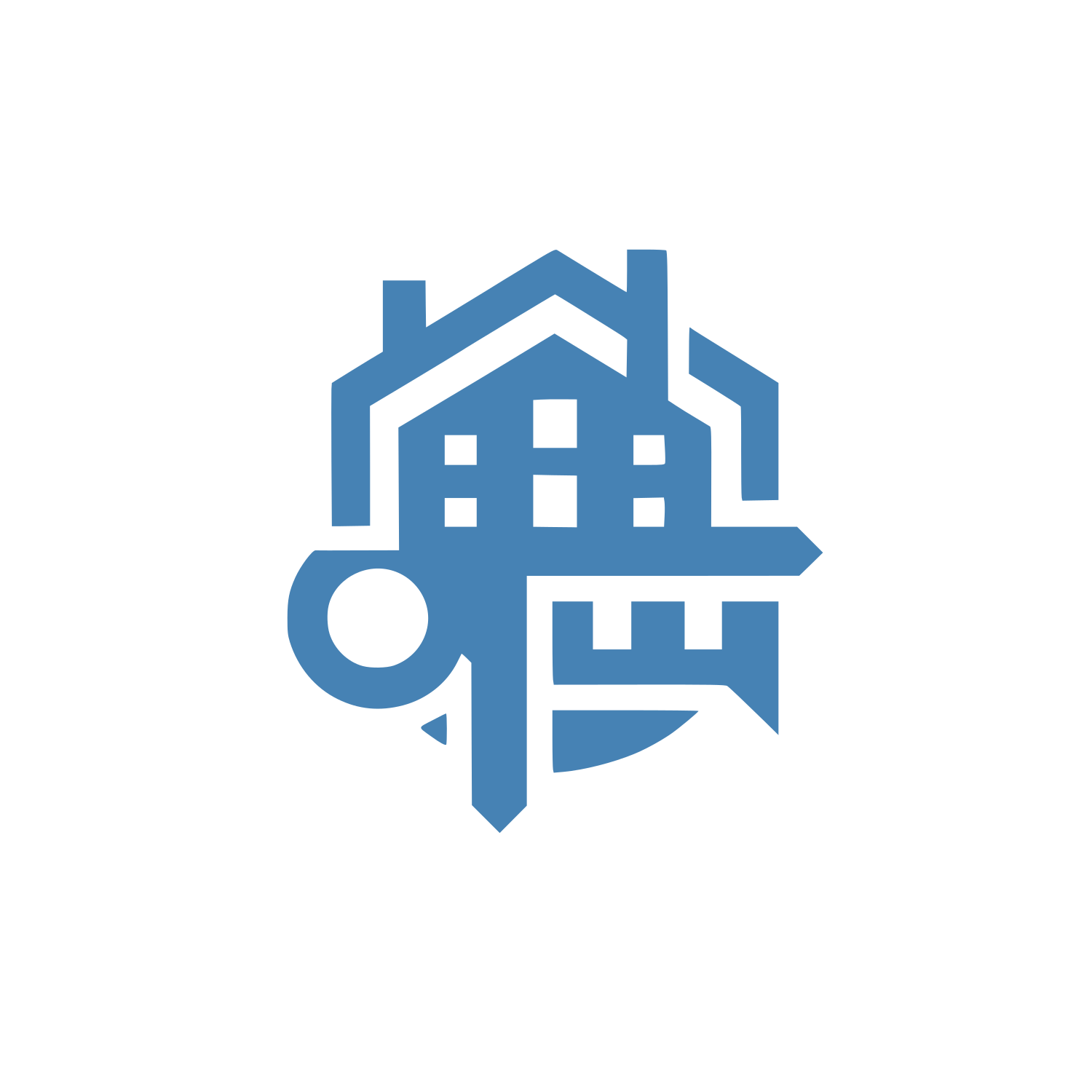Building Key Logo #4682B4