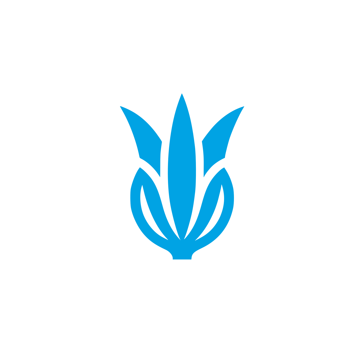 Leek Floral Logo #00a3e4
