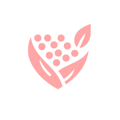 Leaf and Grapes Logo #ffa6a6