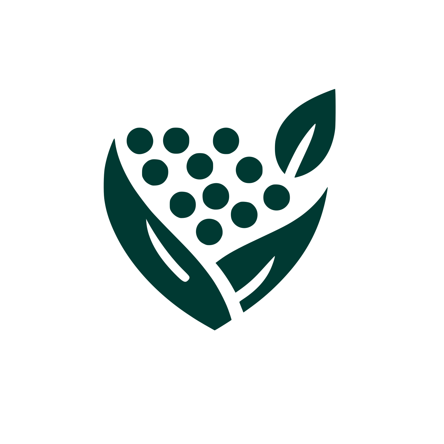 Leaf and Grapes Logo #003932