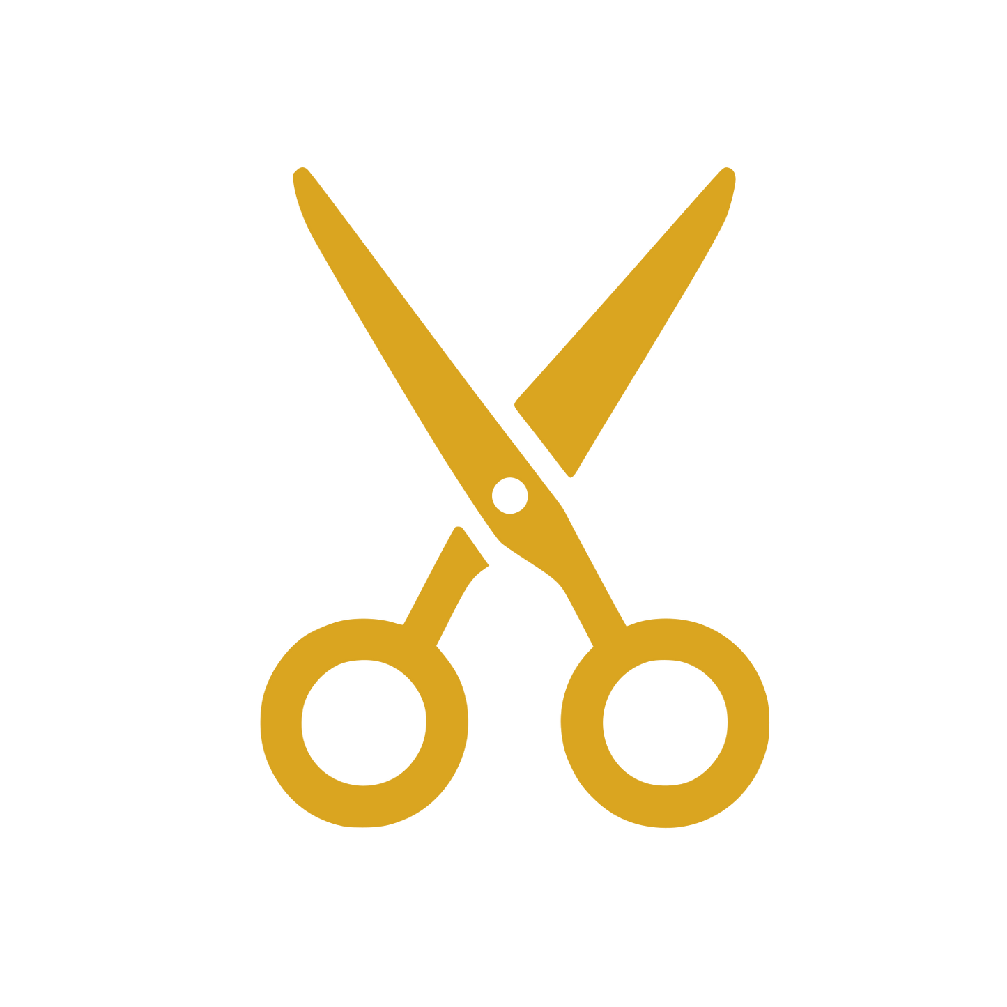 Open Scissors Logo #DAA520