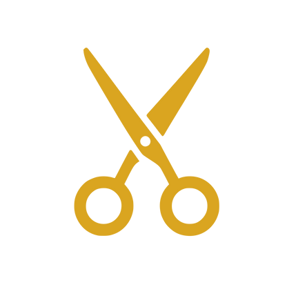 Open Scissors Logo #DAA520