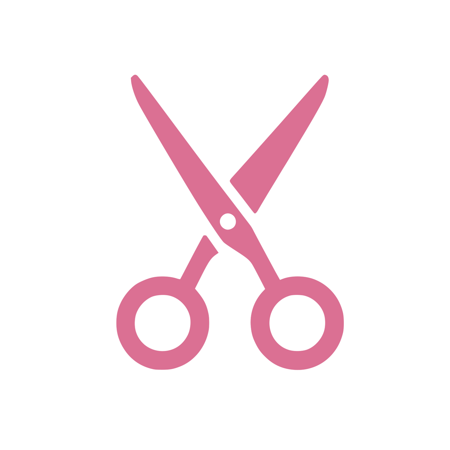 Open Scissors Logo #DB7093