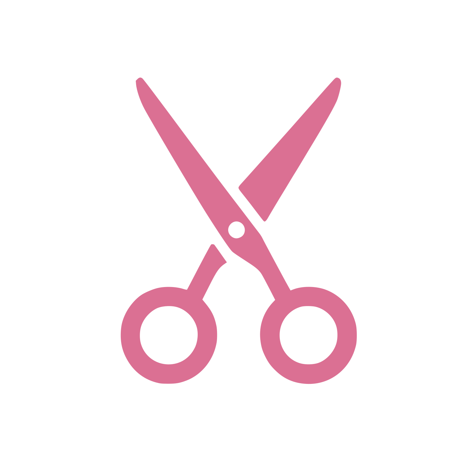 Open Scissors Logo #DB7093