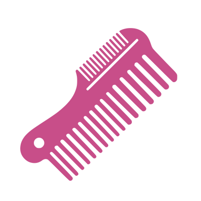 Double Comb Hair Logo #C84E89