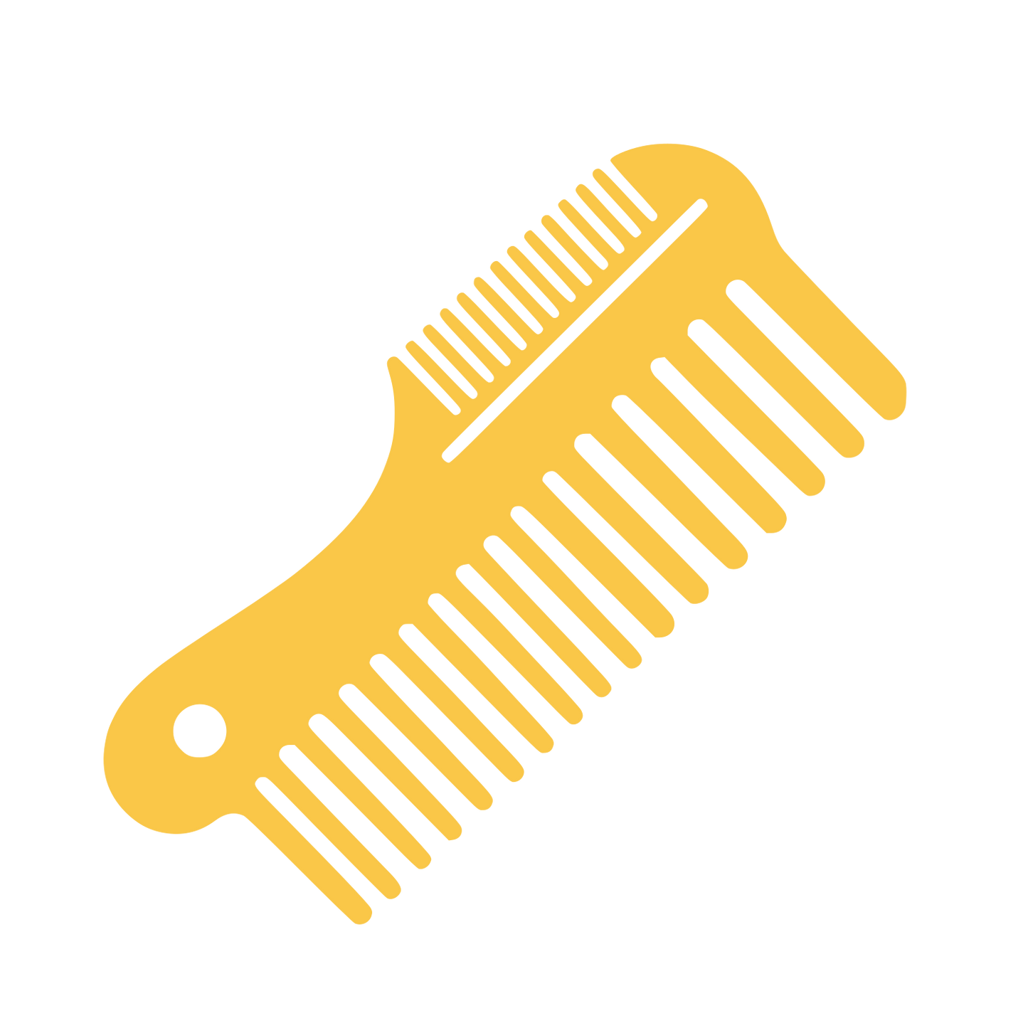 Double Comb Hair Logo #FAC748