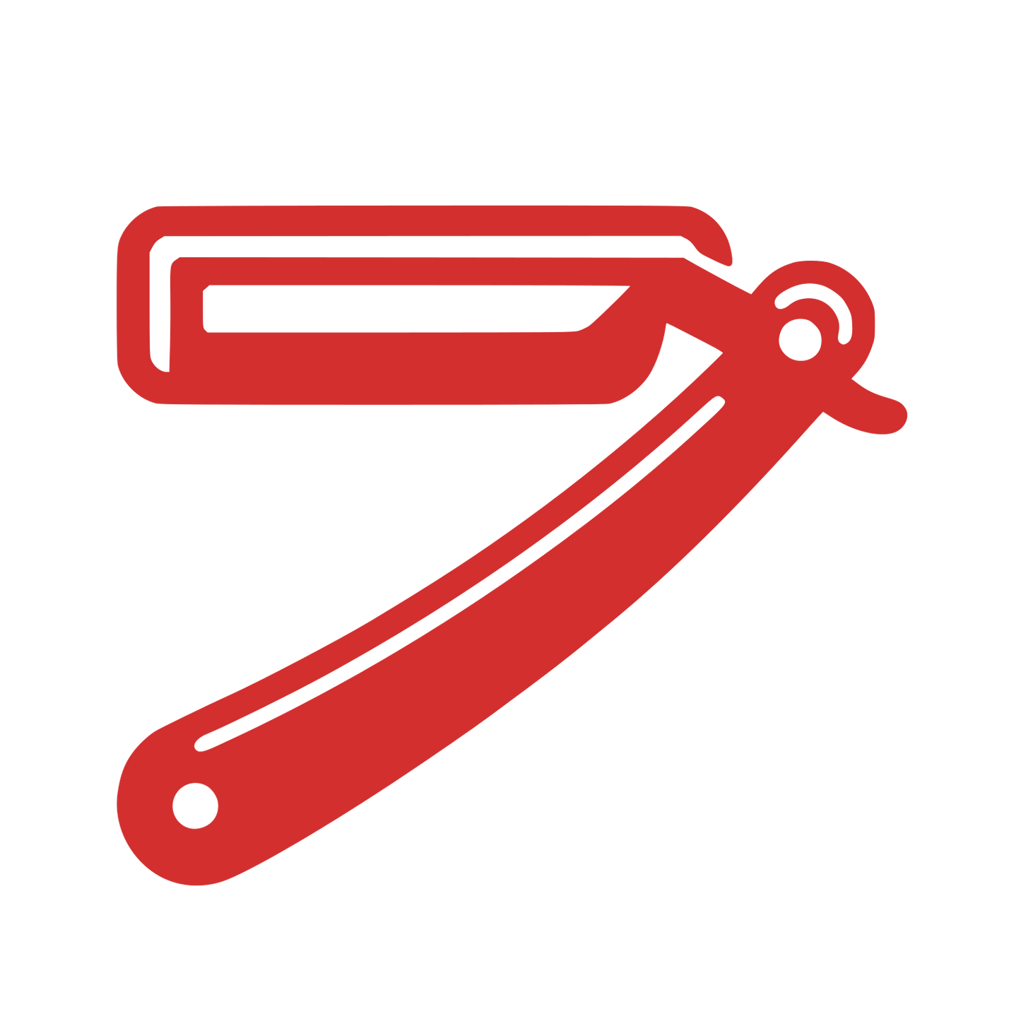 Straight Razor Logo #D32F2F