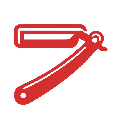 Straight Razor Logo #D32F2F