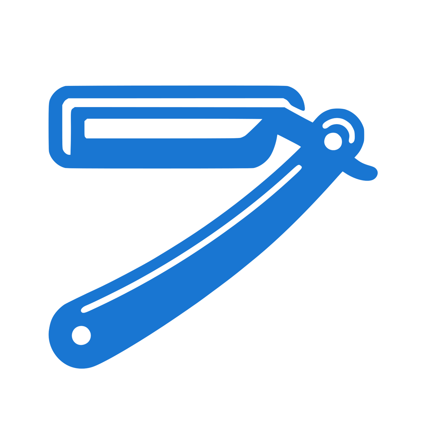Straight Razor Logo #1976D2
