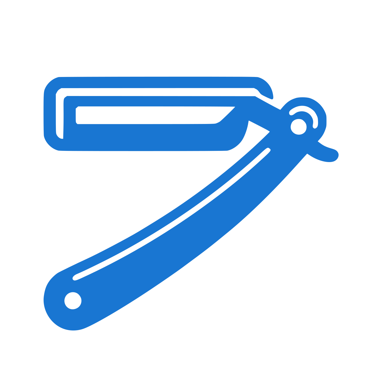 Straight Razor Logo #1976D2