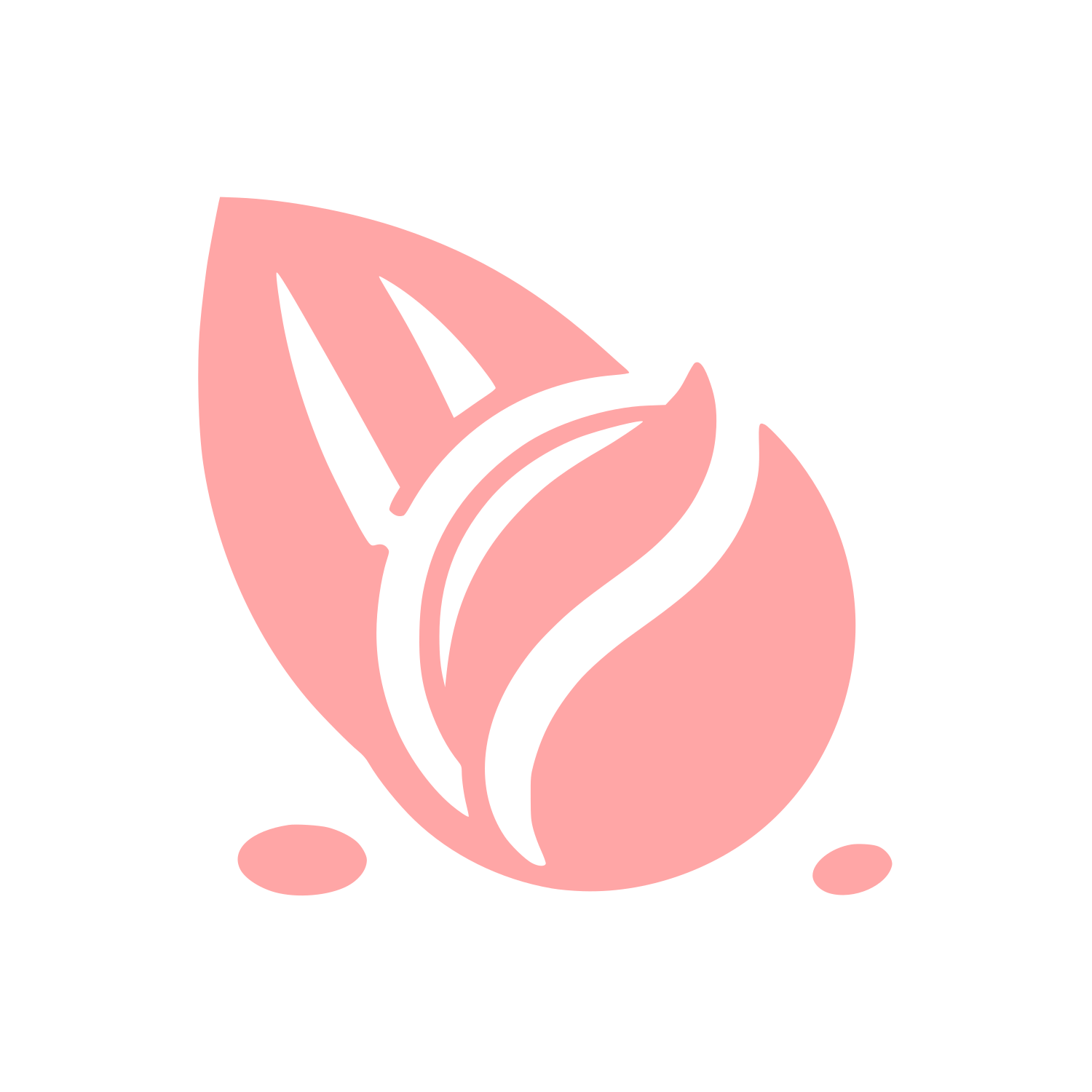Leaf and Seed Logo #ffa6a6