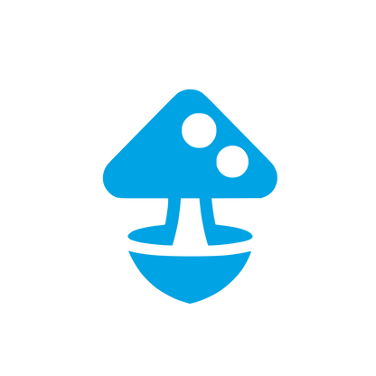 Mushroom Logo Design #00a3e4