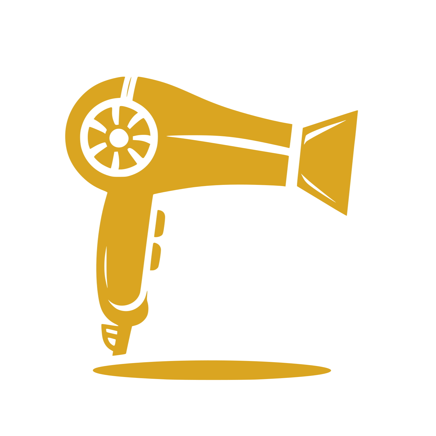 Hair Dryer Logo #DAA520