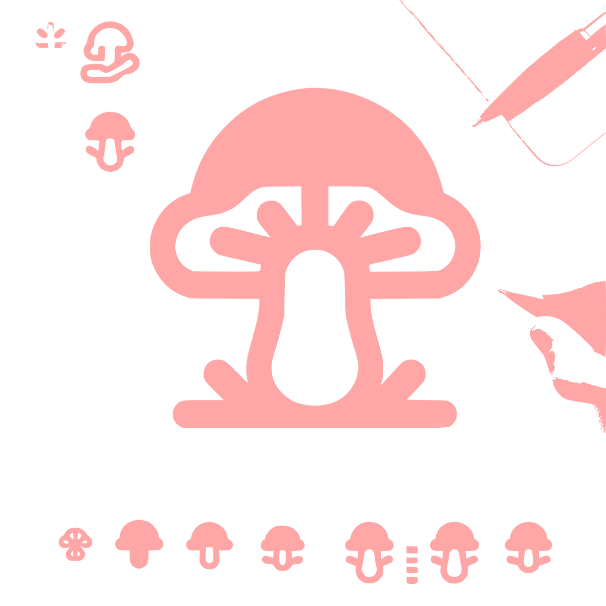 Mushroom Logo Design #ffa6a6