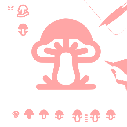Mushroom Logo Design #ffa6a6