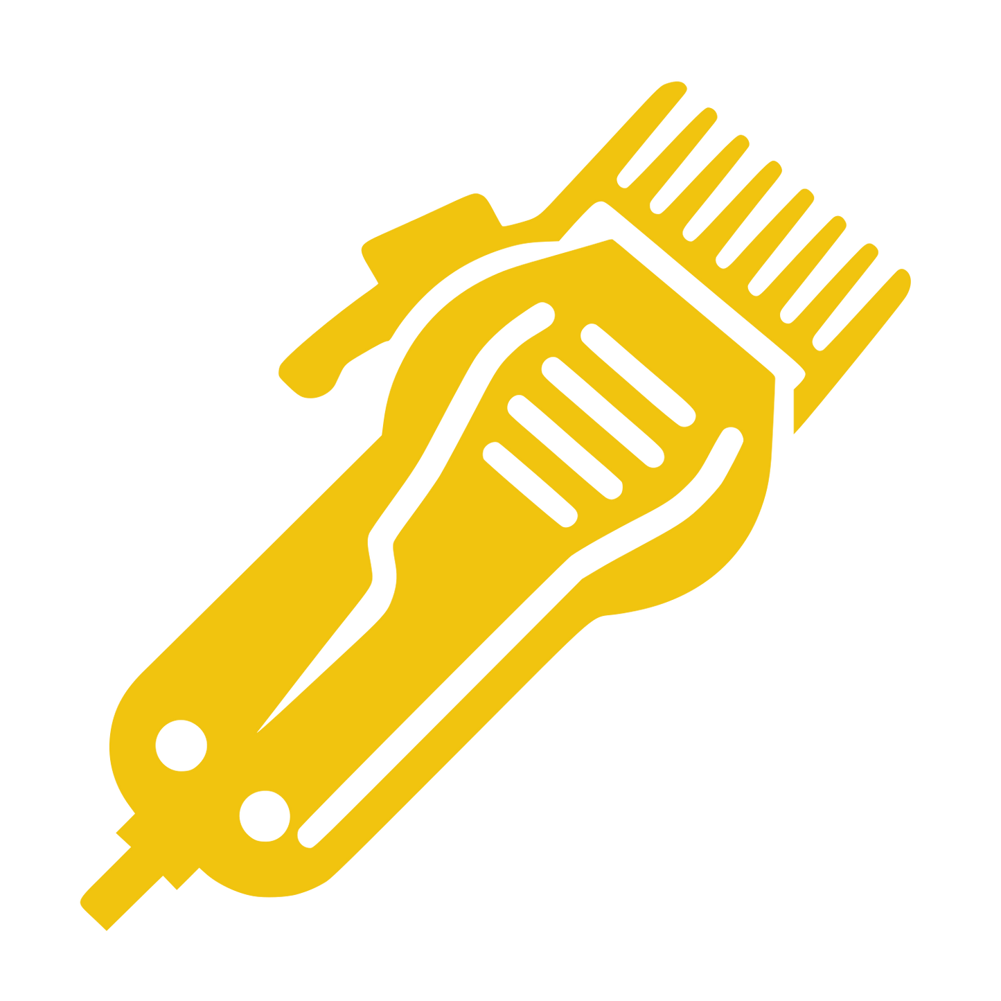 Hair Clipper Logo #F1C40F
