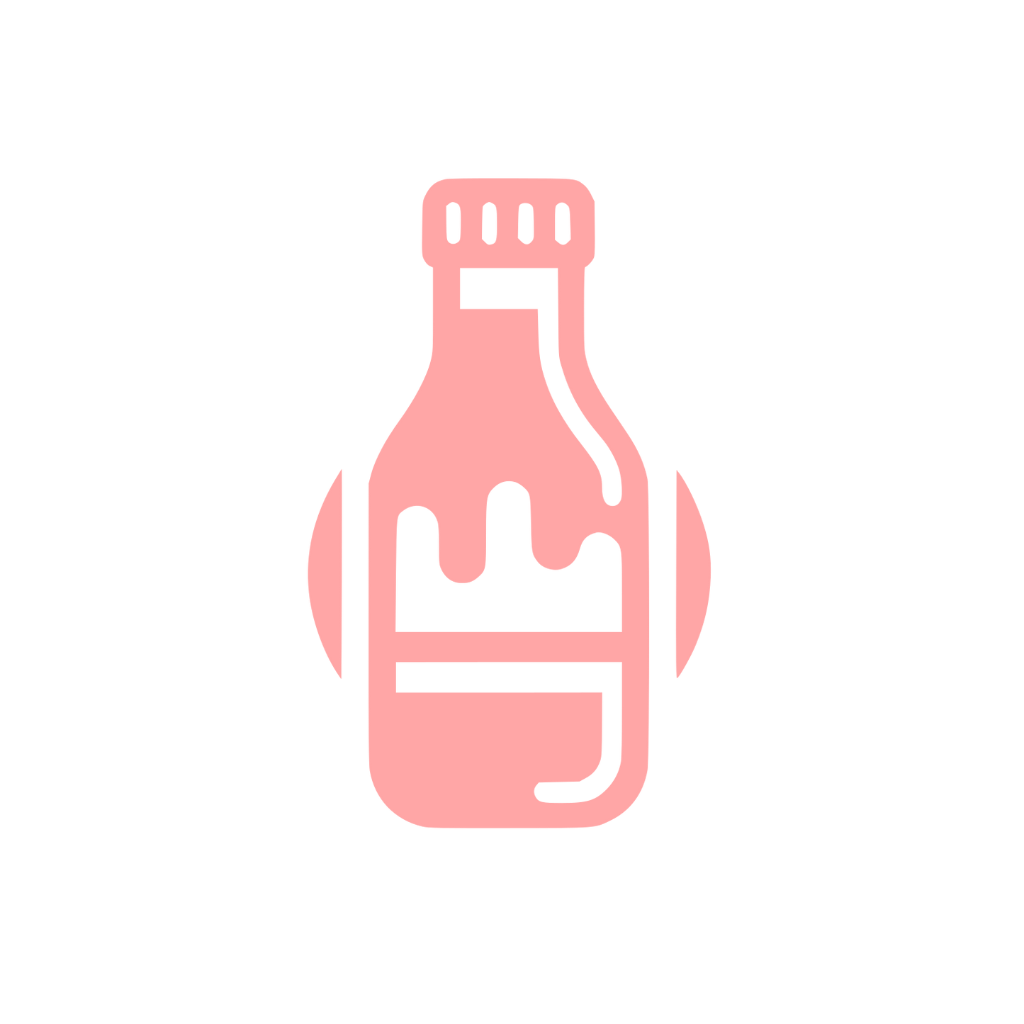 Milk Bottle Logo #ffa6a6