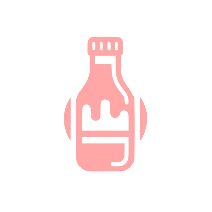 Milk Bottle Logo #ffa6a6