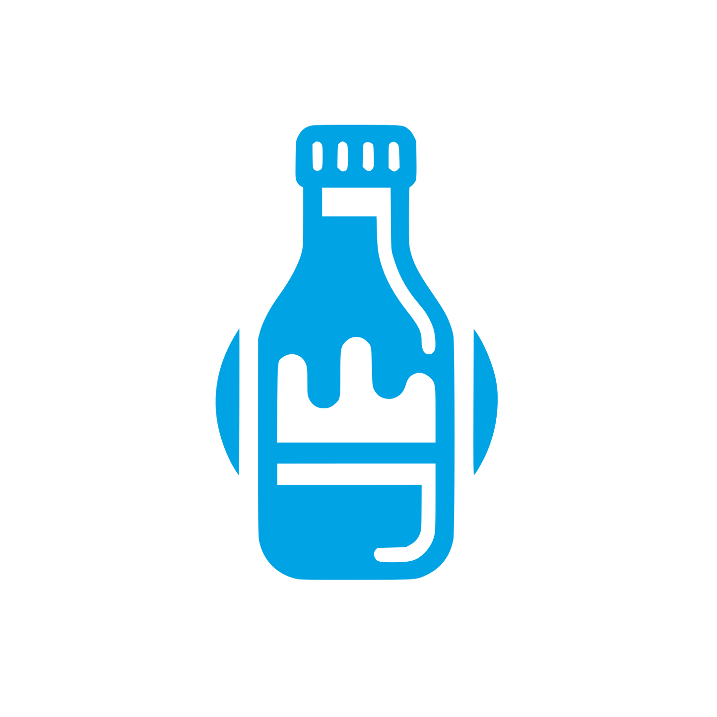 Milk Bottle Logo #00a3e4