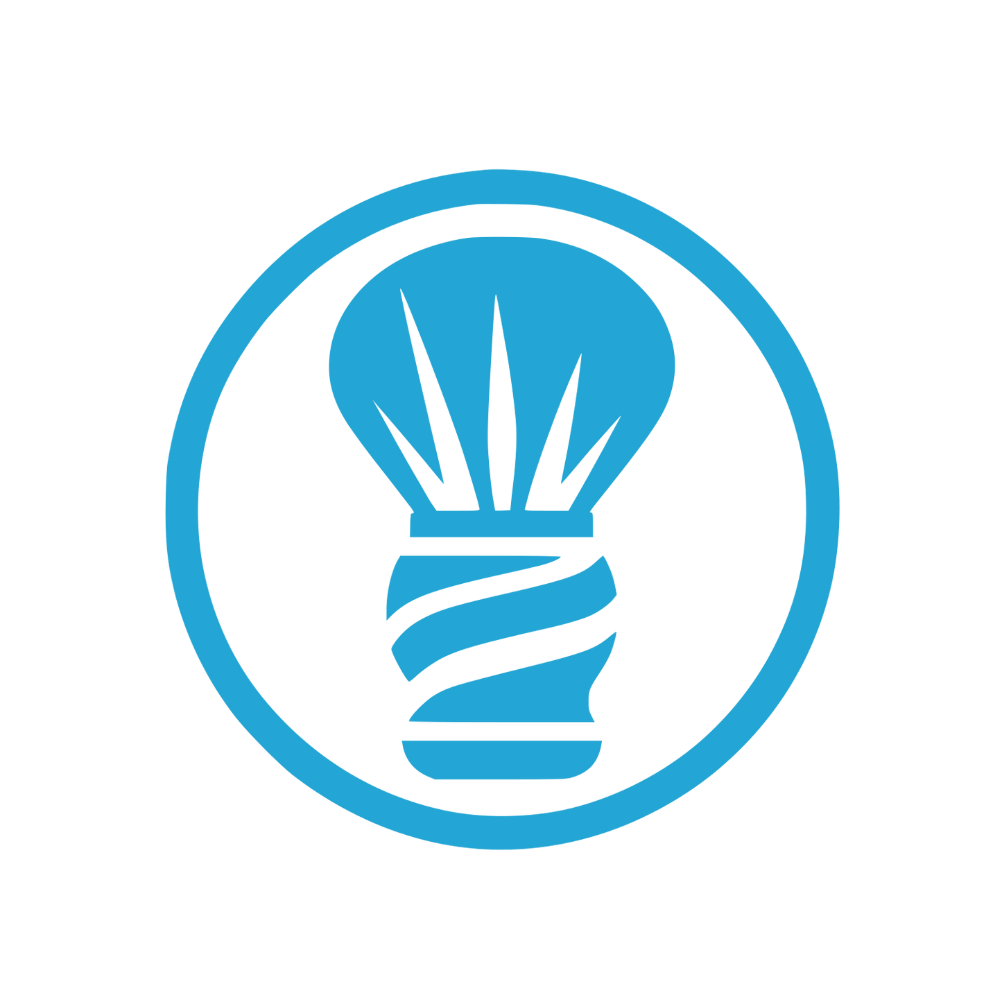 Light Bulb Circle Logo #23A6D5