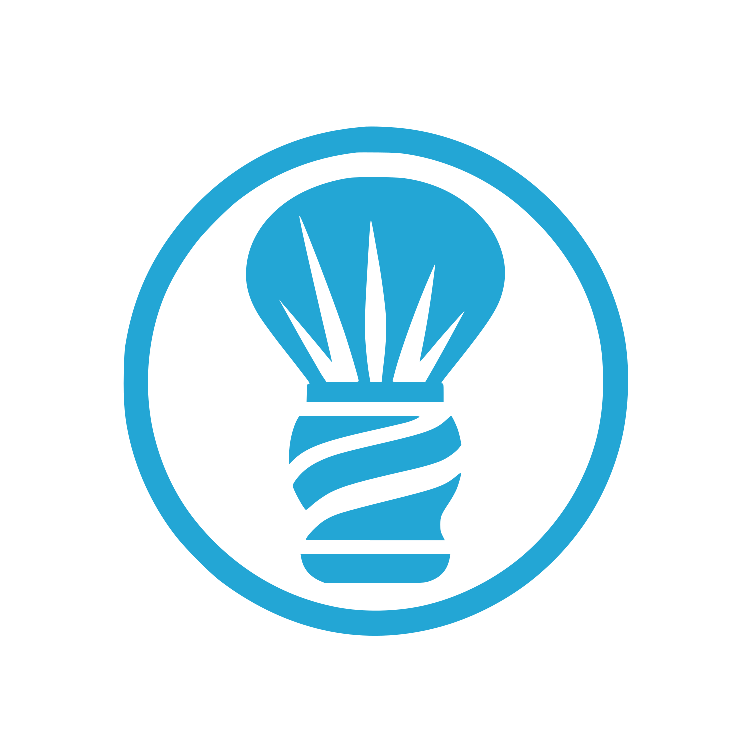 Light Bulb Circle Logo #23A6D5