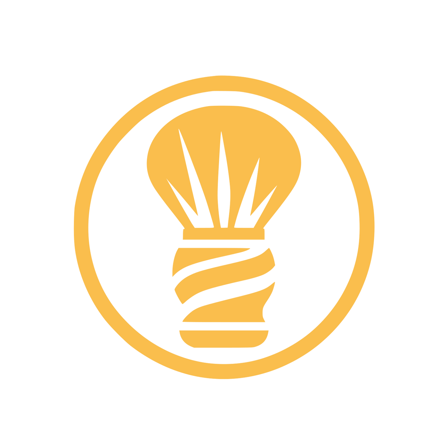 Light Bulb Circle Logo #FABE4D