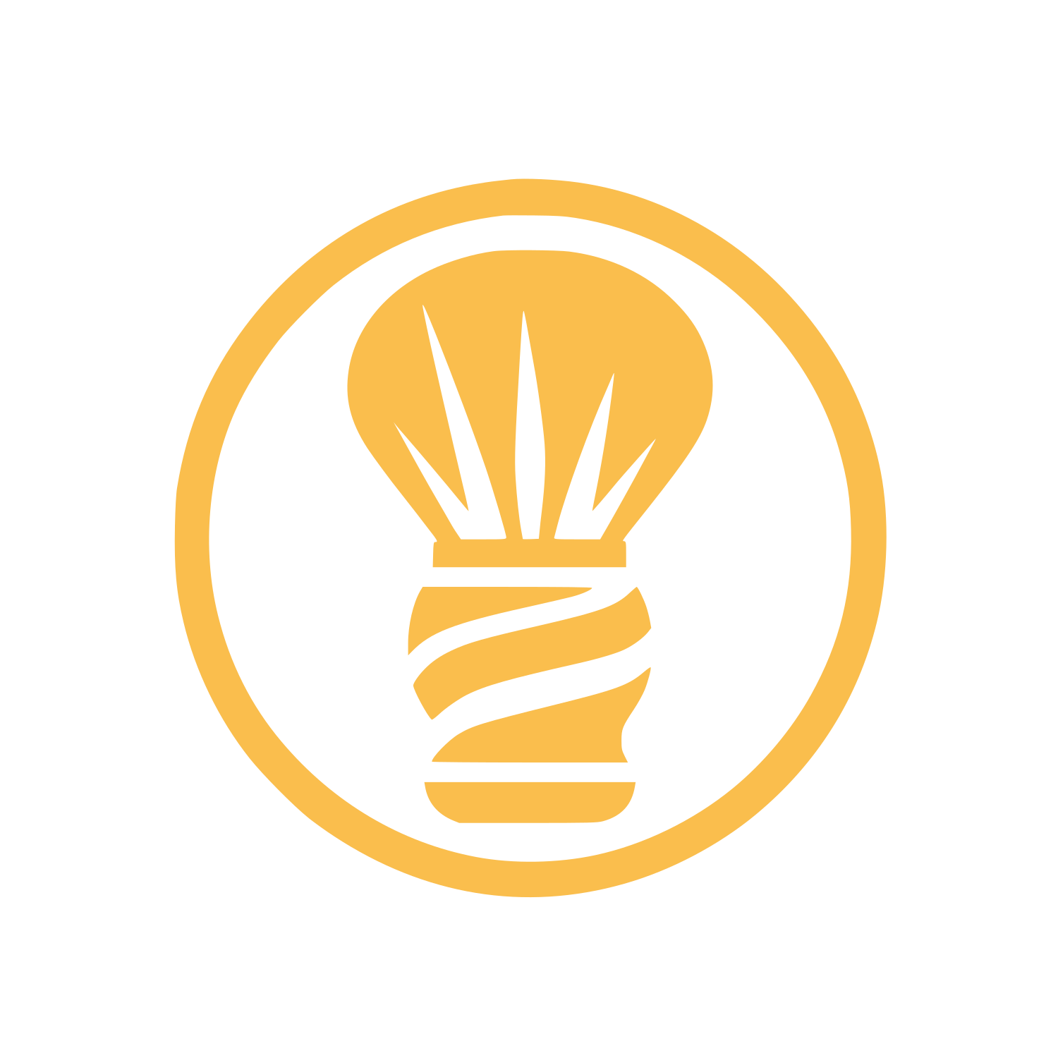 Light Bulb Circle Logo #FABE4D