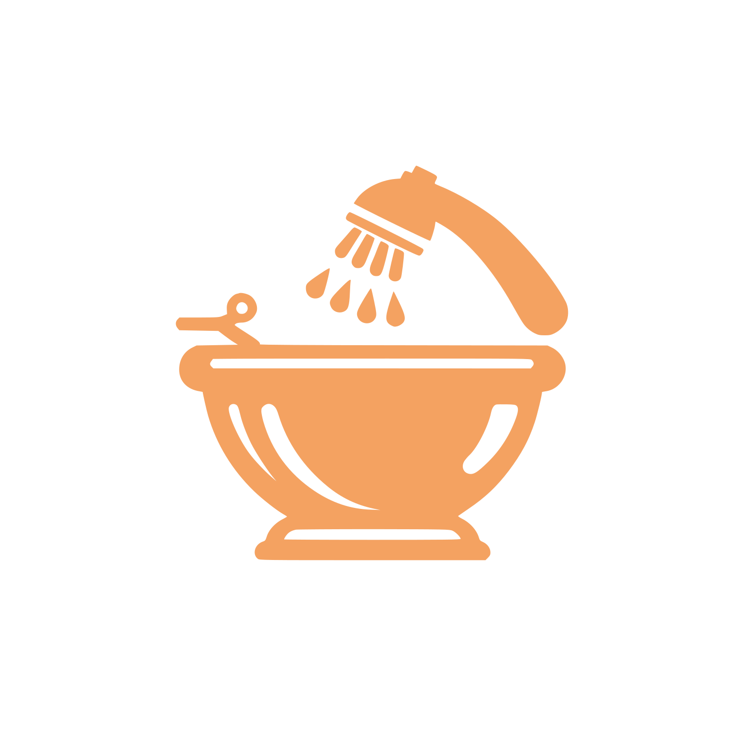 Bathtub Shower Logo #F4A261
