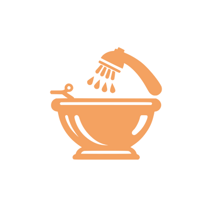 Bathtub Shower Logo #F4A261