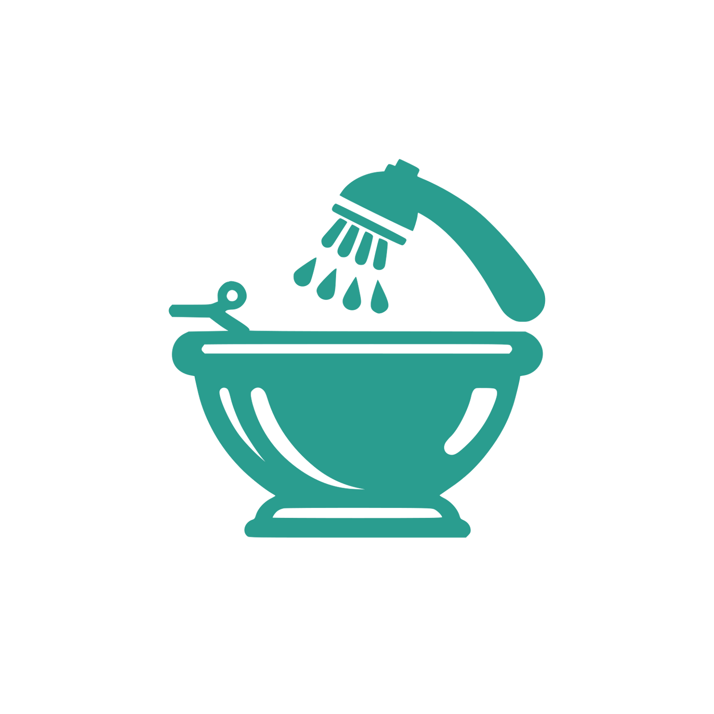 Bathtub Shower Logo #2A9D8F