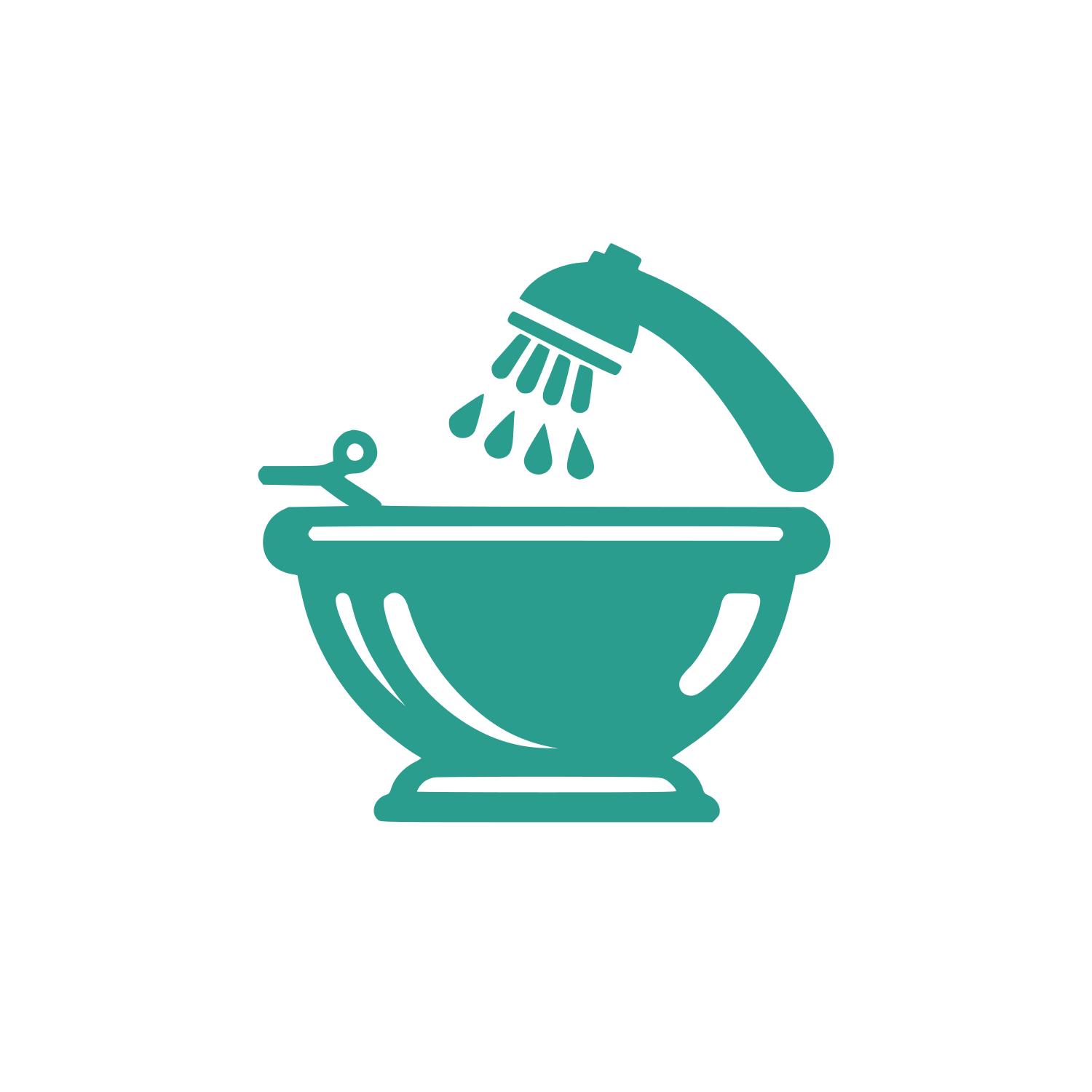 Bathtub Shower Logo #2A9D8F