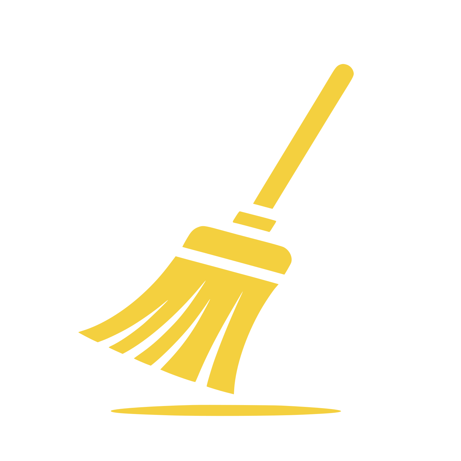 Broom Circle Logo #F4D03F