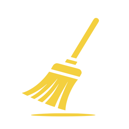 Broom Circle Logo #F4D03F