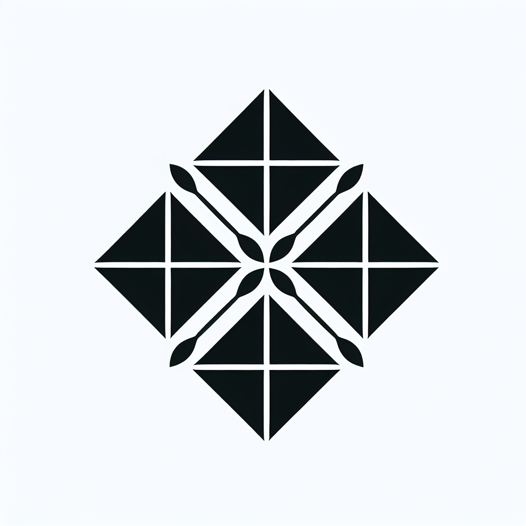Interlocking Diamond Triangle Logo