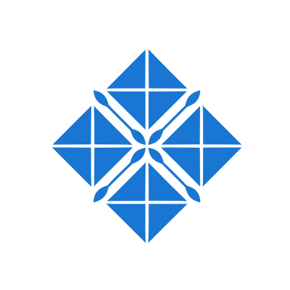 Interlocking Diamond Triangle Logo #1976D2