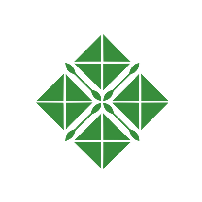 Interlocking Diamond Triangle Logo #388E3C