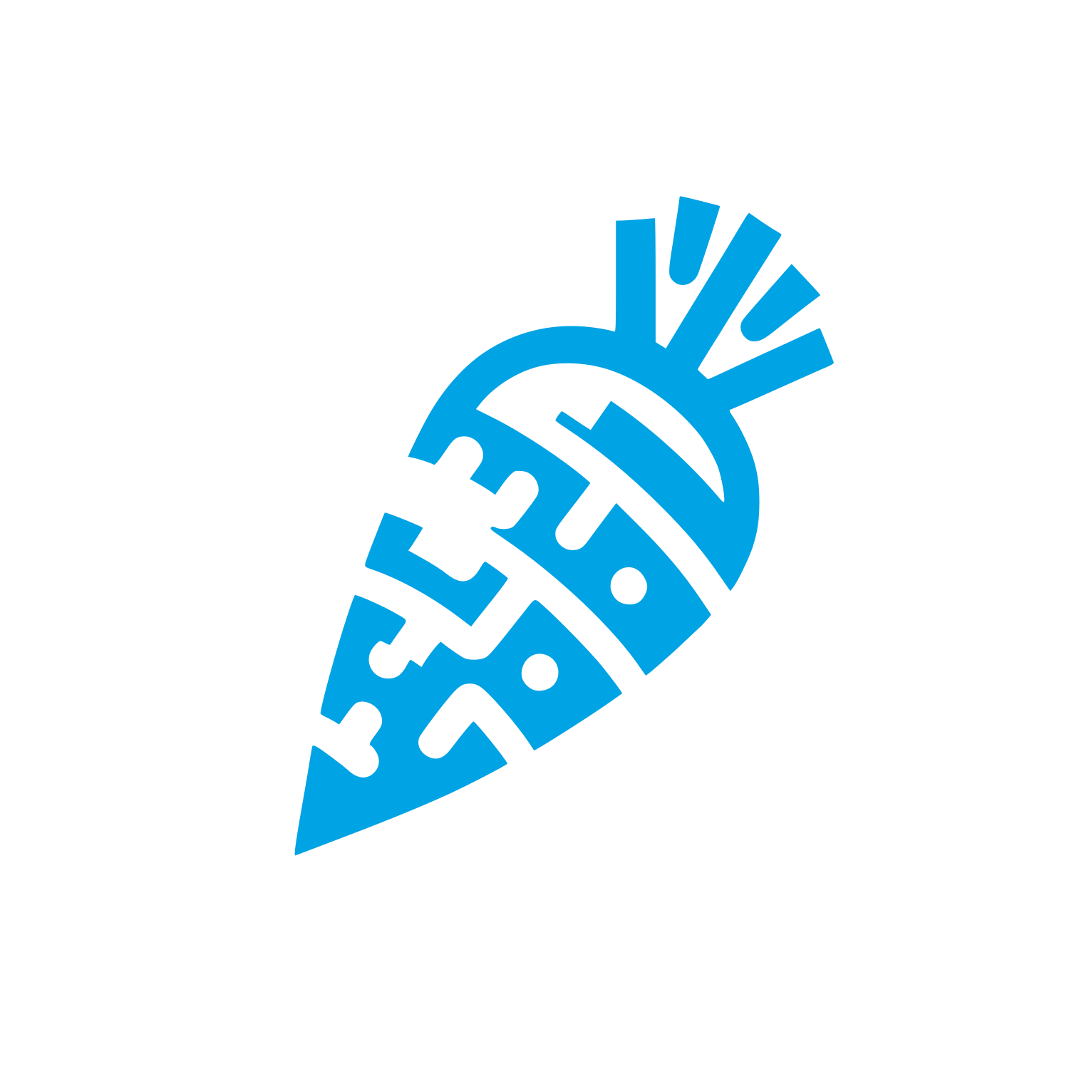 Logo Carrot Design #00a3e4