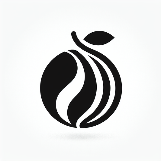Plum Fruit Leaf Logo