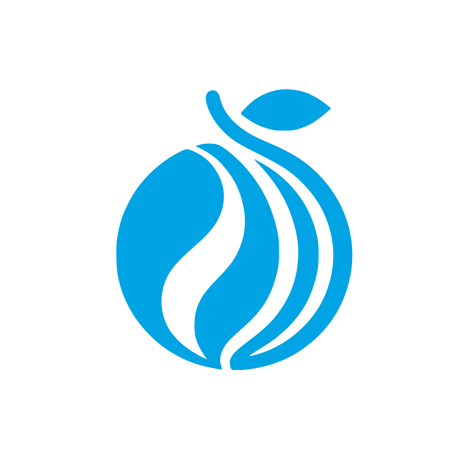 Plum Fruit Leaf Logo #00a3e4