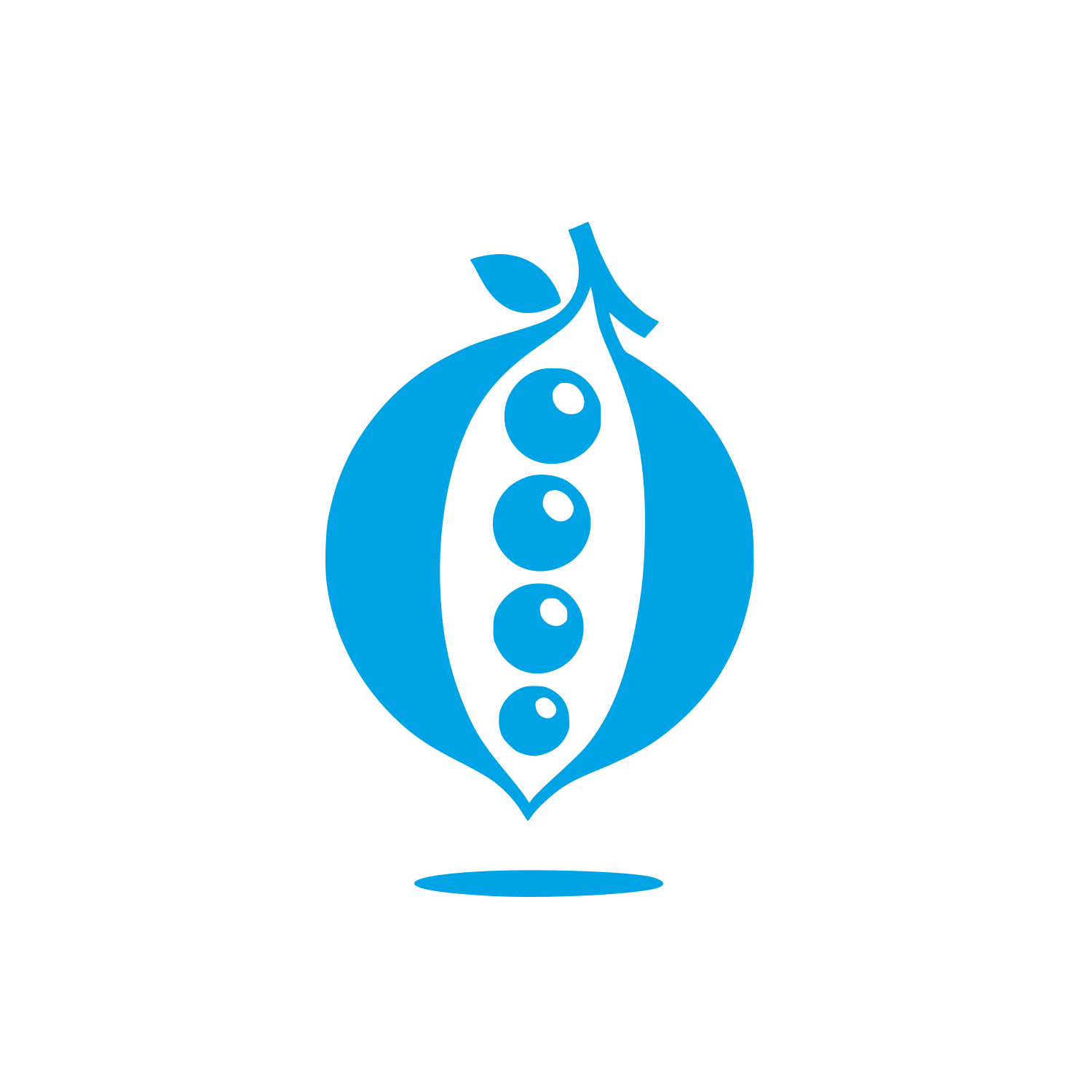 Pea Pod Vegetable Icon #00a3e4
