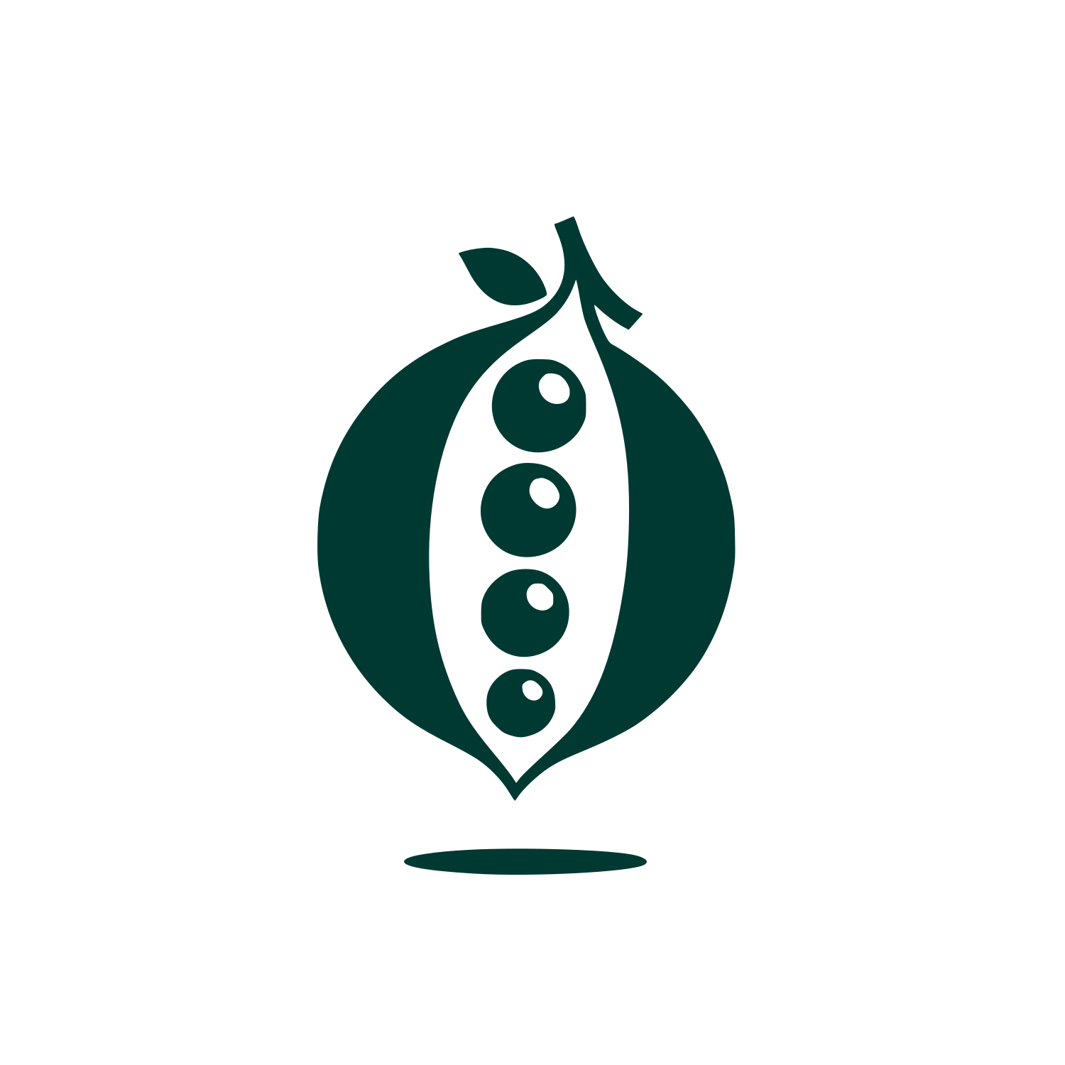 Pea Pod Vegetable Icon #003932